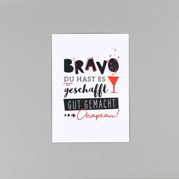 Carte Postale Bravo Neon Bruno 1