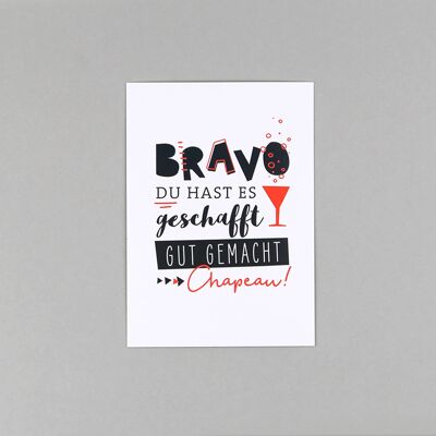 Postkarte Bravo Neon Bruno
