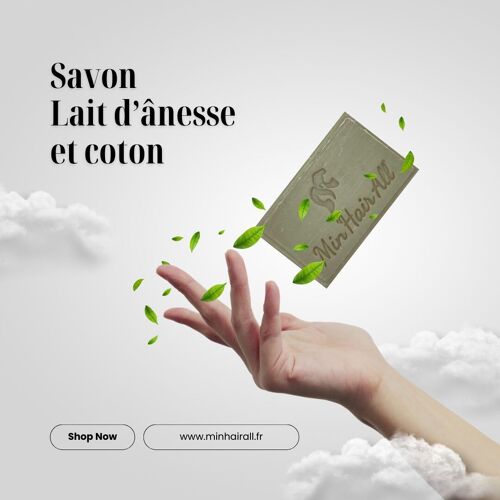 Savon au lait d'ânesse et coton