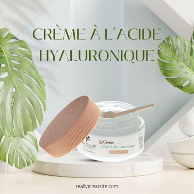 Crema con ácido hialurónico, rostro, 100% natural