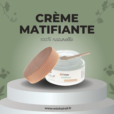 Mattifying face cream for combination to oily skin, 100% natural