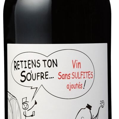 Vino tinto sin sulfito Bergerac conserva tu azufre 75cl