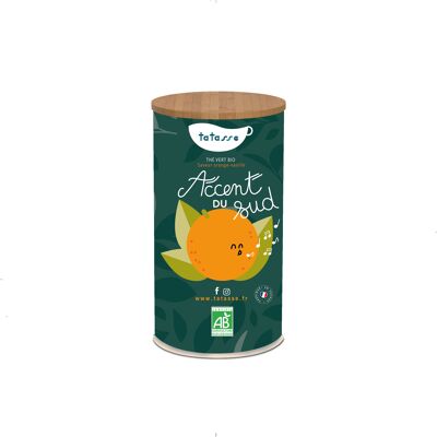 Acento del Sur - Té verde ORGÁNICO con sabor a naranja y vainilla