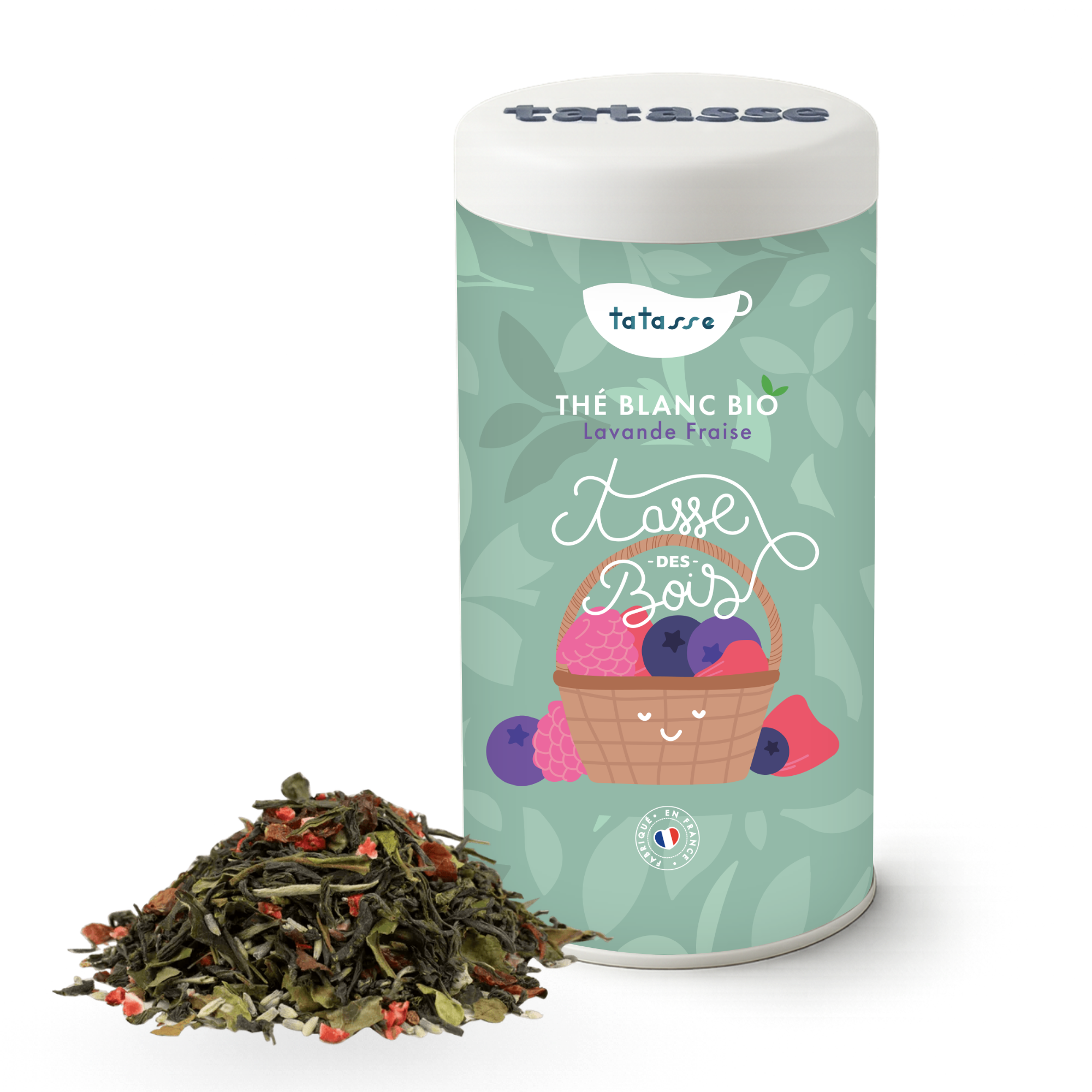 Organic white tea with strawberry and lavender – a floral and indulgent infusion – Tasse des Bois – Tatasse