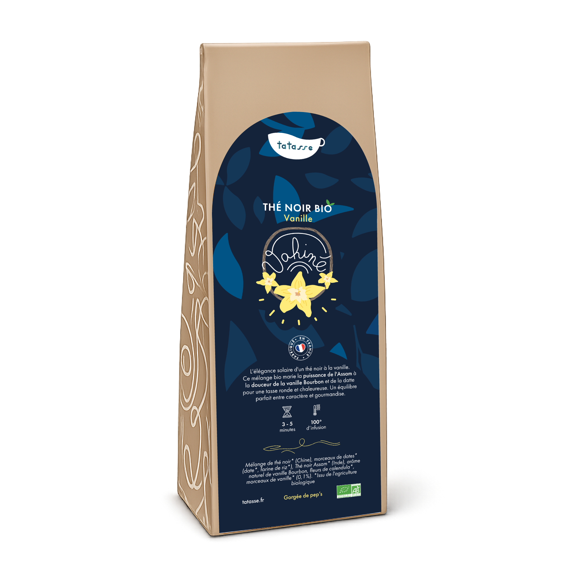 Thé noir bio vanille – infusion gourmande et structurée – Vahiné