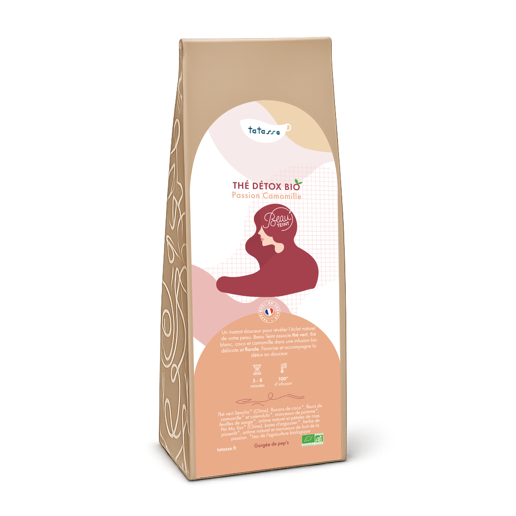 Thé vert bio floral passion – infusion bien-être – Beau Teint