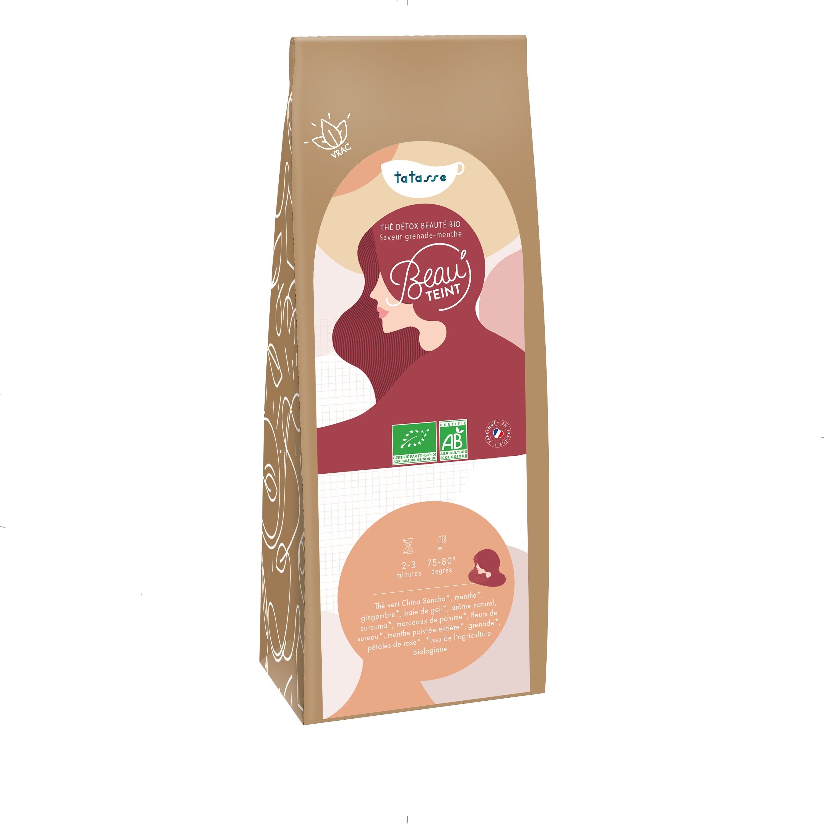 Thé vert bio floral passion – infusion bien-être – Beau Teint