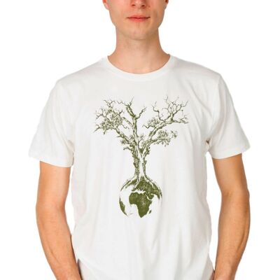 Fairwear Organic Shirt Unisex Stone Washed White World Tree