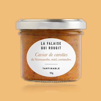 Caviar de zanahoria Cotentin, miel, cilantro