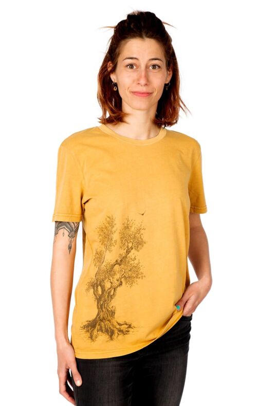 Fairwear Organic Shirt Women Ocre Olive Tree