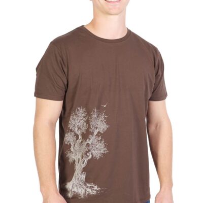 Fairwear Organic Camisa Hombre Dark Brown Olive Tree