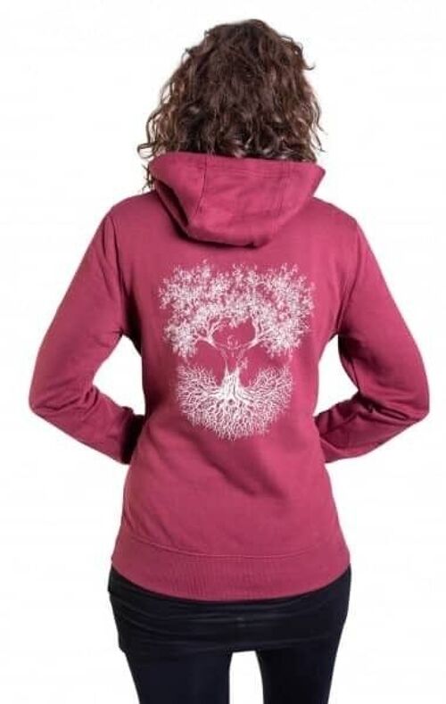 Fairwear Organic Hoodie Women Burgundy Fusion