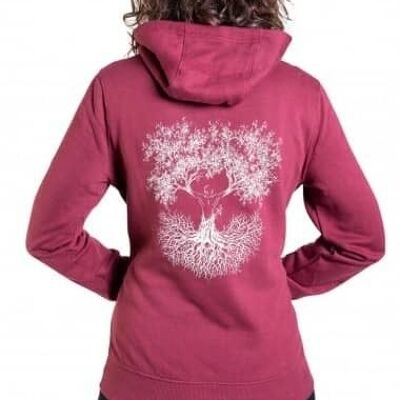 Fairwear Organic Sudadera Mujer Burgundy Fusion