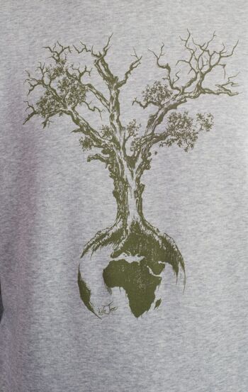 Pull bio Fairwear Homme Heather Grey World Tree 3