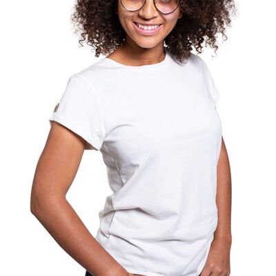 Fairwear Camisa Básica Orgánica Mujer Stone Washed White