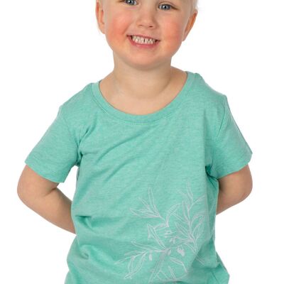 Fairwear Organic Shirt Kids Heather Green Olive Branch