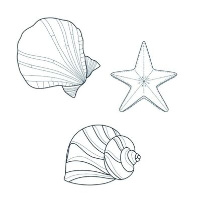 Temporary tattoo: seashells