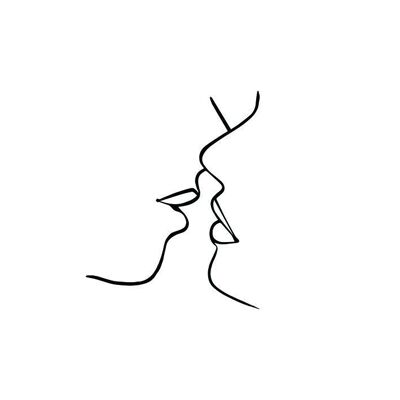 Temporary tattoo: a kiss