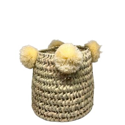 Pompom basket - Cream