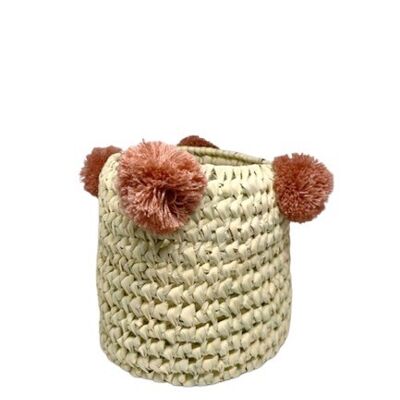 Pompom basket - Old pink