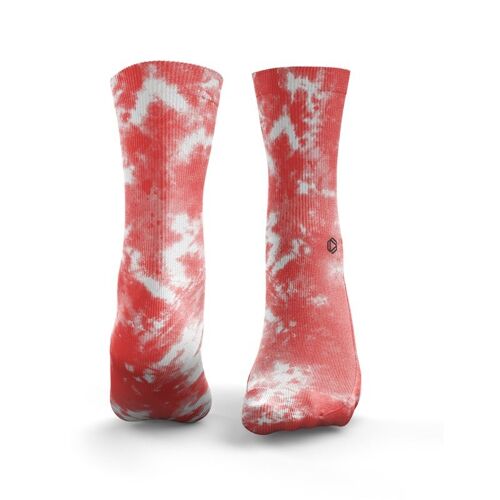 Tie Dye Socks - Womens Red