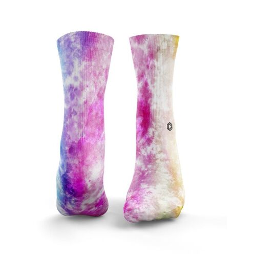 Multi-Colour Tie Dye Socks - Womens Rainbow Streak