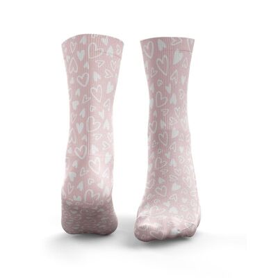 Chaussettes à motif de coeurs