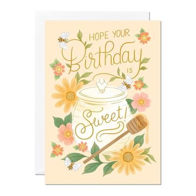 J'espère que votre anniversaire est doux | Carte d'anniversaire