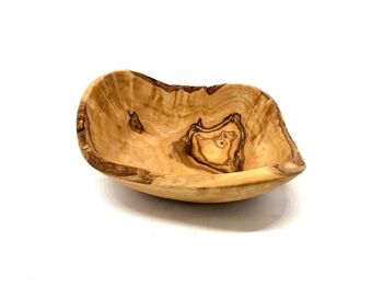 Bol ovale RUSTIC petit (longueur env. 9 – 11 cm) en bois d'olivier 4