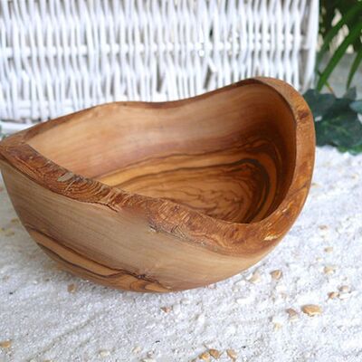 Nibbling bowl RUSTIKAL round (Ø approx. 14 cm) made of olive wood