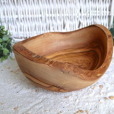 Nibbling bowl RUSTIKAL round (Ø approx. 14 cm) made of olive wood