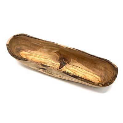 Bol à pain RUSTIQUE environ 35 - 39 cm en bois d'olivier