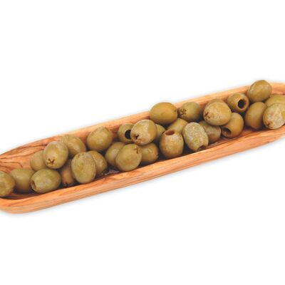 Bateau à olives (longueur environ 25 cm) en bois d'olivier