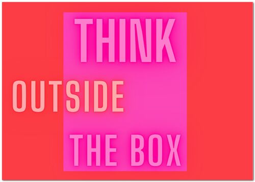 Postkarte "Think outside the Box"