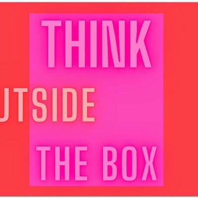 Postkarte "Think outside the Box"