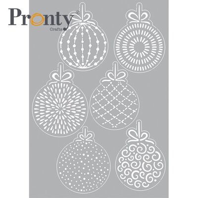 Pronty Crafts Pochoir boules de Noël A5