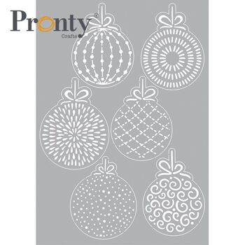 Pronty Crafts Pochoir boules de Noël A5 1