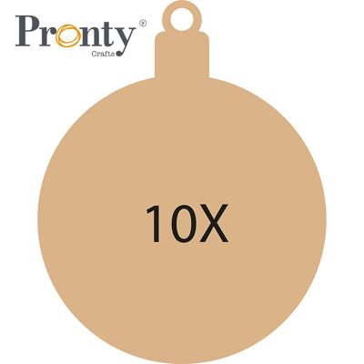 Pronty Crafts MDF Christmas Balls 10-pack