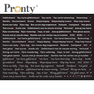 Pronty Crafts Set Stickers A5 Citation noir