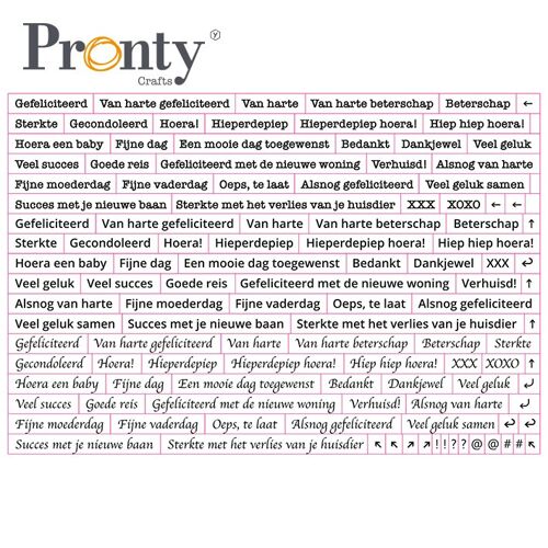 Pronty Crafts Stickers A5 Quote white