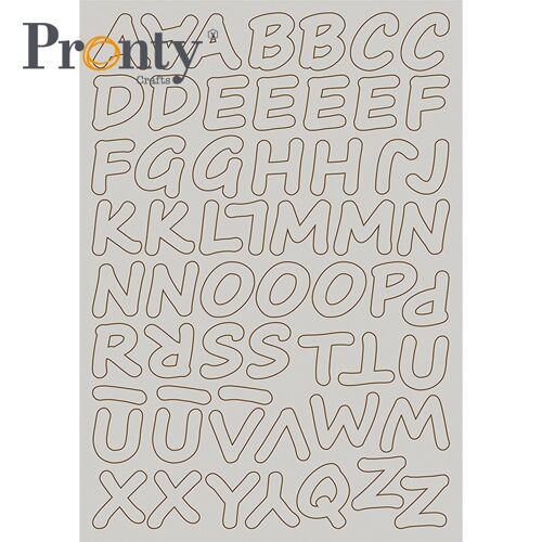 Pronty Crafts Chipboard A5 Alphabet