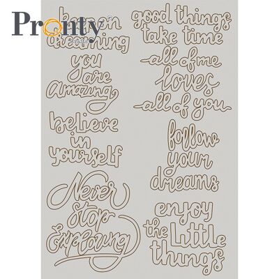 Pronty Crafts Chipboard A5 Quotes