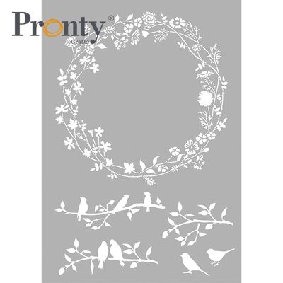 Pronty Crafts Stencil Wreath Spring A4