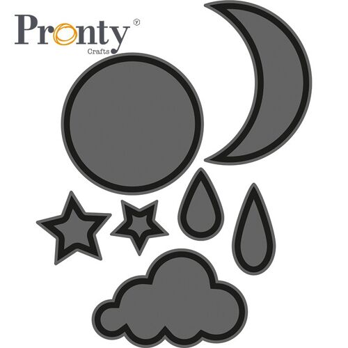 Pronty Crafts Foam Stamp basic weather shapes lines