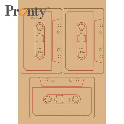 Pronty Crafts MDF 3 mm A5 Rubans cassettes rétro