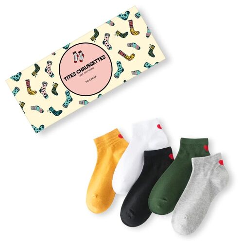 Chaussettes Coeur Talon (Lot x5)