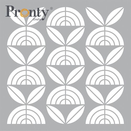 Pronty Crafts Mask stencil Retro Pattern Flowers 15 x 15 cm