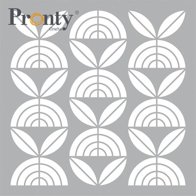 Pronty Crafts Mask stencil Retro Pattern Flowers 15 x 15 cm