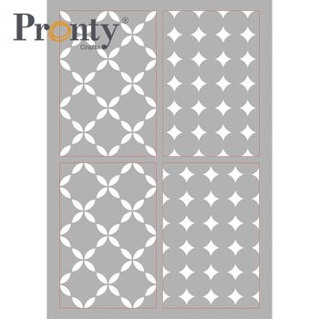 Pronty Crafts Mask pochoir A4 Retro Pattern 4 couches