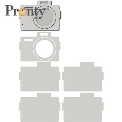Pronty Crafts Graues Spanplattenalbum Retro-Kamera 205x144 mm